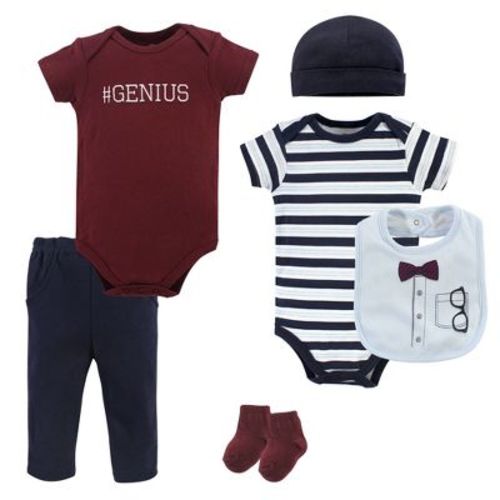 Little Treasure Baby Boy Layette 6-Piece Set, Glasses, 0-3 Months
