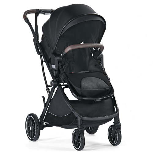 AILEEKISS Baby Stroller, 3 in 1 Stroller for Newborn, Folding Infant Pushchair, 22LB, Black