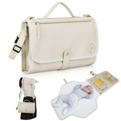 Portable Diaper Changing Pad. Portable Changing Pad for Diaper Bag. Travel Changing Pad. Newborn Essentials, Newborn Girls and Boys, Cream, 750 Count