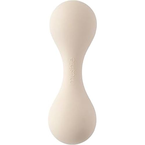 mushie Silicone Baby Shaker Rattle Toy | Ages 3+ Months (Shifting Sand)