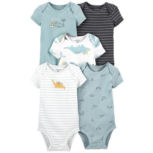 carter's®  - 3 Months 5-Pack Dinosaur Short Sleeve Bodysuitscarter's®