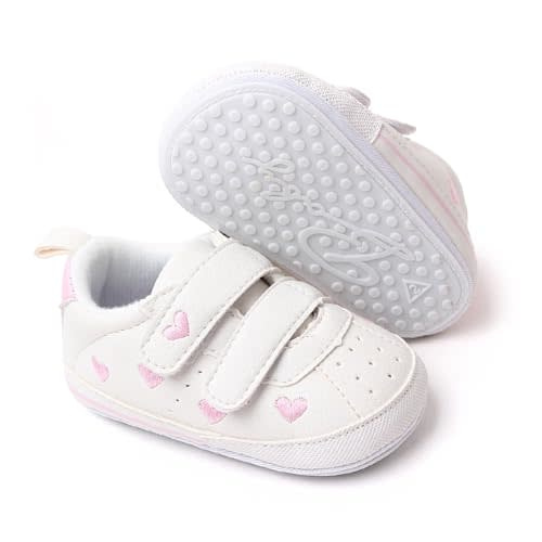 Clowora Baby Boys Girls Shoes Non-Slip Rubber Sole Sneakers Infant First Walking Toddler Crib Shoes Newborn Loafers Flats.