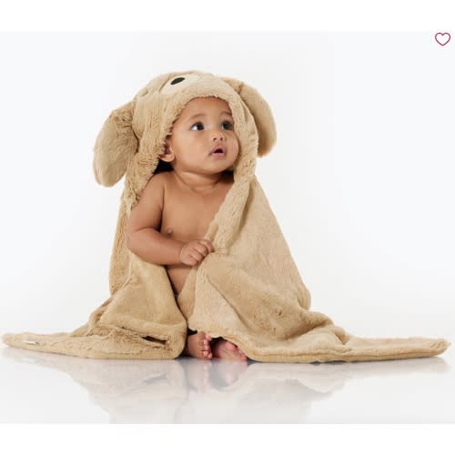 Faux-Fur Labradoodle Baby Hooded Towel