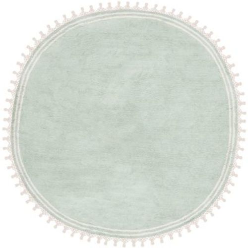 Easy Care Ecr201 Hand Woven Machine Washable Area Rug - Teal/ivory - 4' Round - Safavieh.