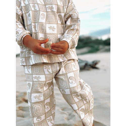 Stoked on Summer ribbed baggy lounge set