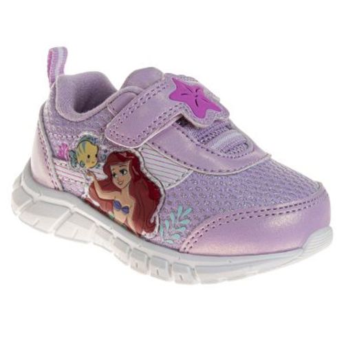 Disney The Little Mermaid Girls' Hook And Loop Sneakers. (infant/toddler)pink, Size: 4