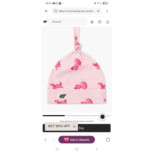 Top Knot Cap - Organic Baby Clothes - Monica + Andy