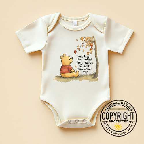 Named Winnie the Pooh Onesie® - Personalized Winnie the Pooh Newborn Bodysuit, Pooh Bear Announcement Onesie®