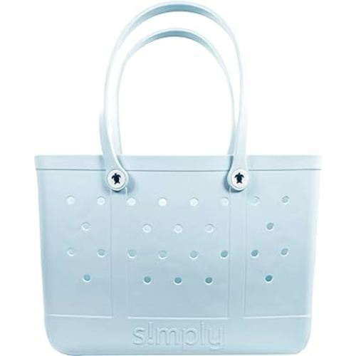 Simply Southern Large Waterproof Tote Bag – EVA Material, Adult Beach Bag, Improved Handle, Zipper Pouch, Anti-Tip Totebag