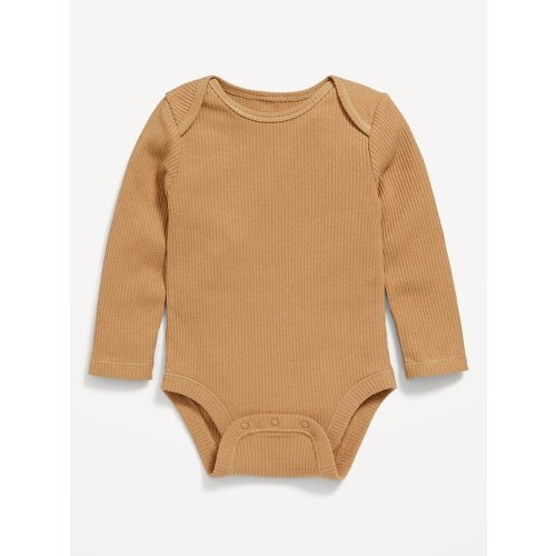 Unisex Long-Sleeve Rib-Knit Bodysuit for Baby