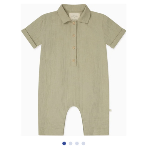 Sage Muslin Relaxed Jumpsuit - MORI Rompers | Maisonette