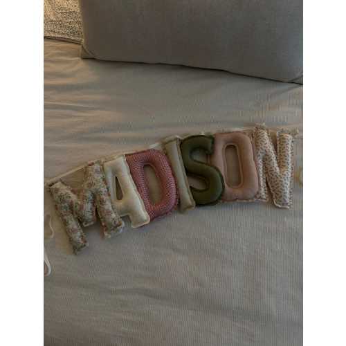 Custom Handmade Fabric Name Banner