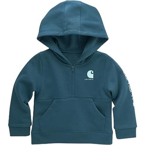 Carhartt Girls' Long-Sleeve Half-Zip Hooded Sweatshirt