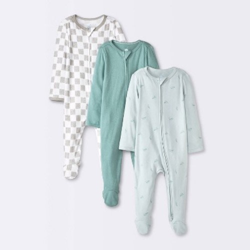Baby 3pk Airplanes Cotton Sleep N' Play - Cloud Island™ Blue 0-3M