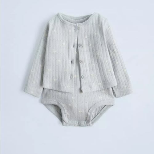 PACK BODY Y CHAQUETA ESTAMPADO POINTELLE