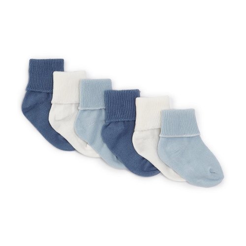 Starting Out Baby Boys Roll Cuff 6-Pack Socks