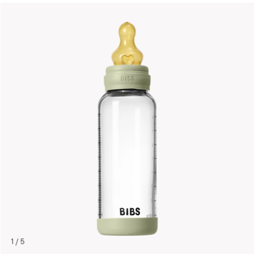 Baby Glass Bottle Set 8oz Latex - Sage – Bibsworld store US