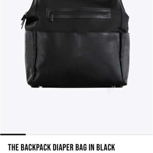 BÉIS 'The Diaper Backpack' in Black - Black Diaper Bag & Diaper Backpack