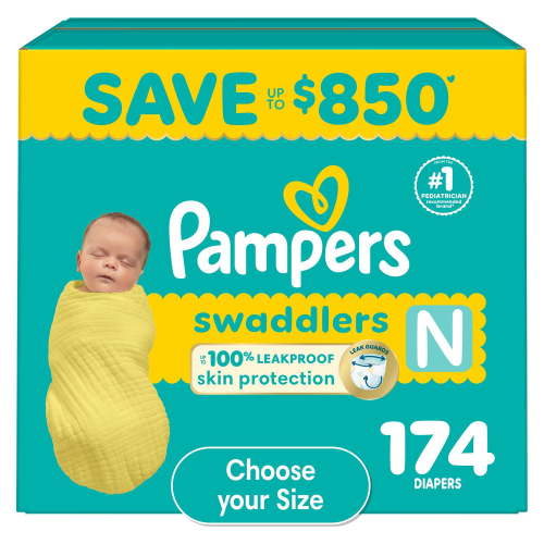 Pampers Swaddlers Diapers, Size Newborn