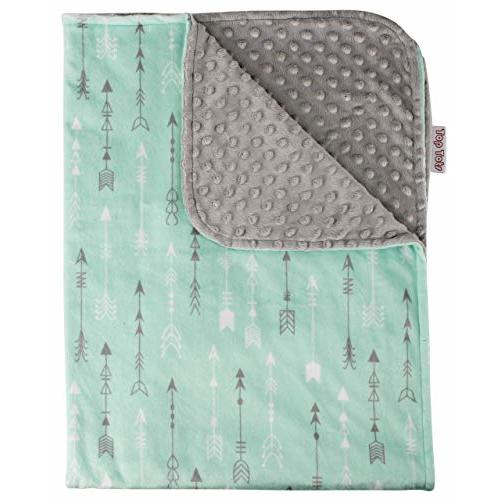 Baby Blanket - Seafoam Grey and White Arrows