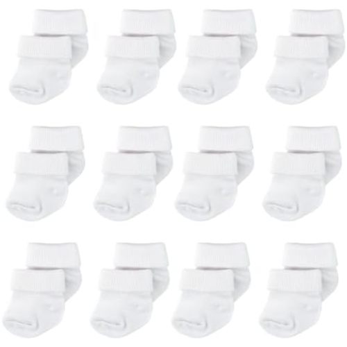 Baby Socks 0-6 Months, 6-12 Infant Ankle Socks for Boys and Girls, Essential Baby Items for Newborns, 12 Pairs
