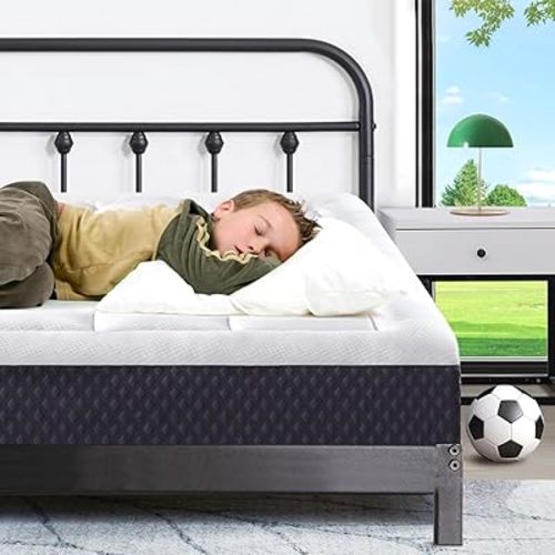 6 Inch Twin Mattress for Kids Adults Single Bed, Breathable Gel-Memory Foam Plus Pillowtop Mattress in a Box for Pressure Relief, CertiPUR-US Certified, Fiberglass-Free