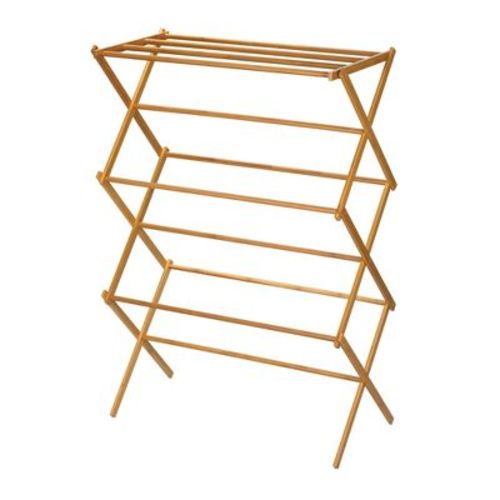Household Essentials Bamboo Folding Clothes Drying Rack