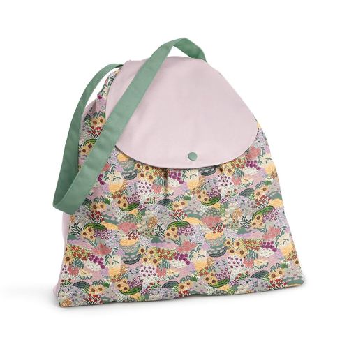Esembly Day Bag – Reusable Wet and Dry Bag Made From Recycled Fabric With Dual Waterproof Compartments for Cloth Diapers, Swimsuits, Toiletries, and Snacks - Botanic Garden