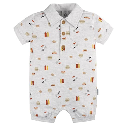 Gerber Baby Boys' Cotton Polo Romper