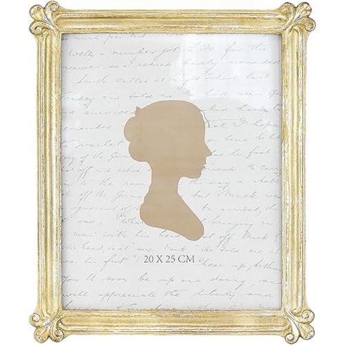 Sunlit Vintage Picture Frame 8x10 Inch, Luxury Antique Photo Frames with Glass Front, Photo Display, Tabletop Wall Hanging, Gift Ideas, Gold and Silver
