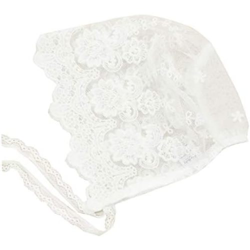 White Lace Baby Bonnet Toddler Bonnets Infant Newborn Girl Cap Summer Hat