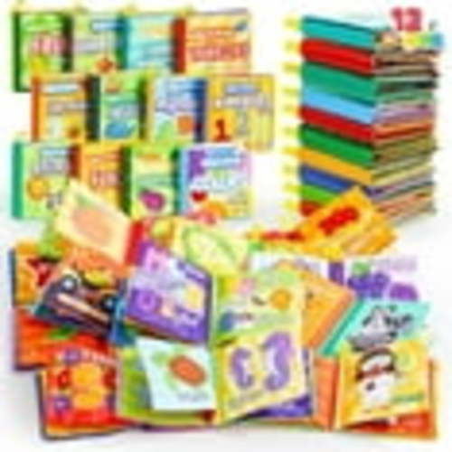 Joyfy 12 Pcs Baby Bath Toys, Soft Cloth Books for Baby Multi-Age, Infant Early Education First Toys for Toddlers Kids Birthday Gifts