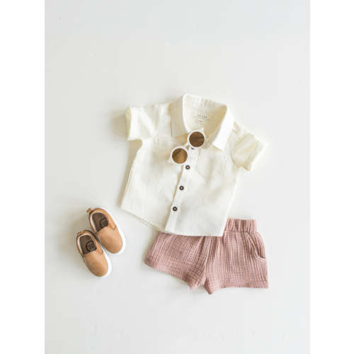 Graham Linen Collared Button Down Shirt