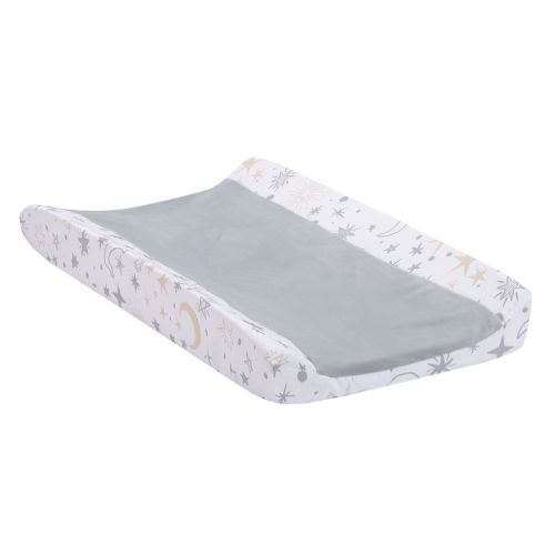Lambs & Ivy Goodnight Moon White/gray Changing Pad Cover - Moons/stars