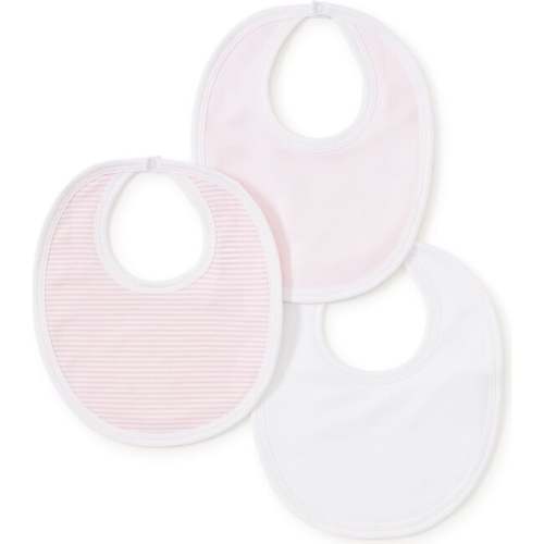 3pc Striped Bib Set, Pink - Kissy Kissy Bibs | Maisonette