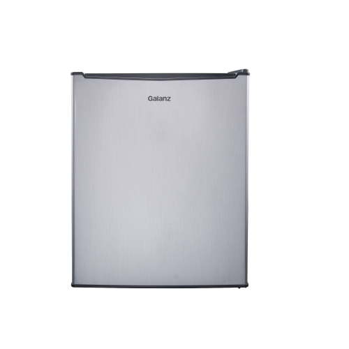 Galanz 2.7 Cu ft Mini Fridge for Office, Dorm, Small Spaces, Stainless Steel Look, New