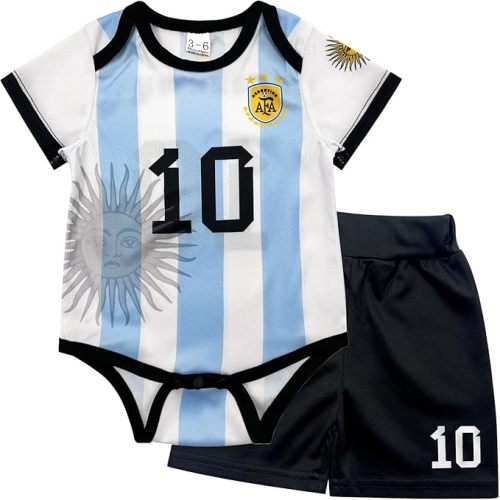 Country Baby's Soccer Jerseys Infant Two - piece Set Football Uniform Shirt and Comfort Shorts for boys and Girls