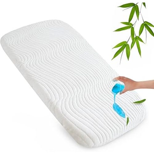 Baby Bassinet Mattress Pad 20" x 33"x 0.8" Compatible with Mika Micky/KoolerThings/Baby Delight/Pamo Babe/ANGELBLISS Bassinet, Waterproof Replacement Pad with Removable & Washable Mattress Cover