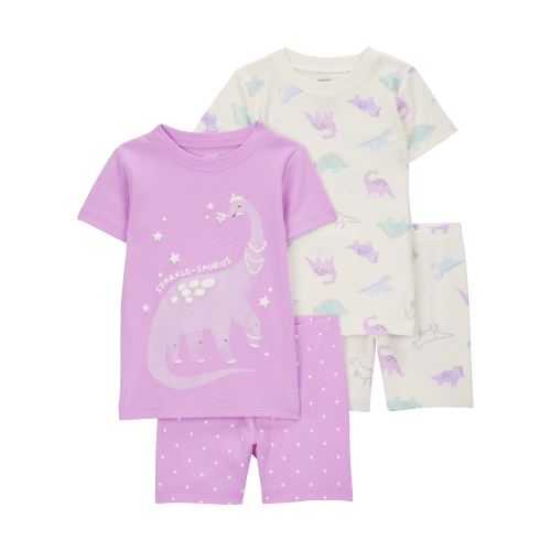 Baby Dinosaur Print Snug Fit Cotton 4-Piece - 9 months