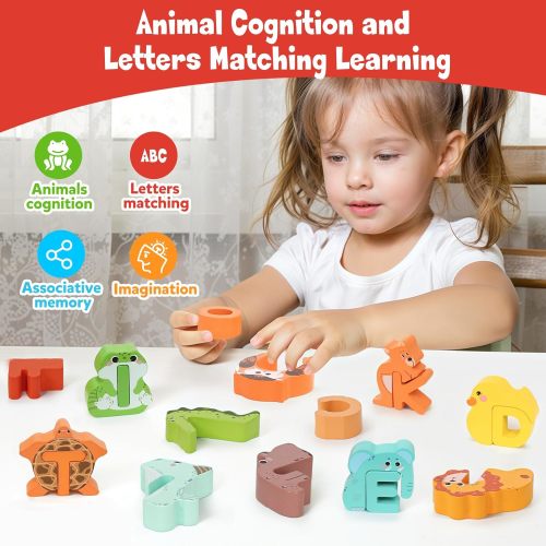 🎁Summer Vacation Pre-sale 49%OFF - Wooden Animal Pattern Alphabet Learning Toy