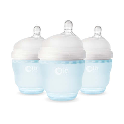 4oz & 8oz BPA-free silicone baby bottles for Newborns, infants and babies