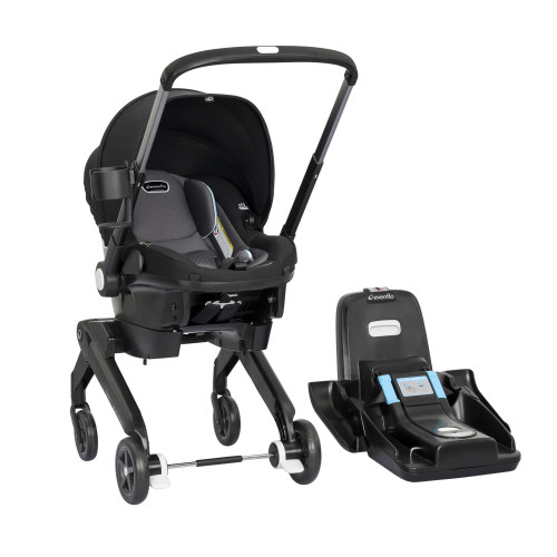 Evenflo Shyft DualRide Infant Car Seat and Stroller Combo, Travel System, Rear Facing, Bryson Blue