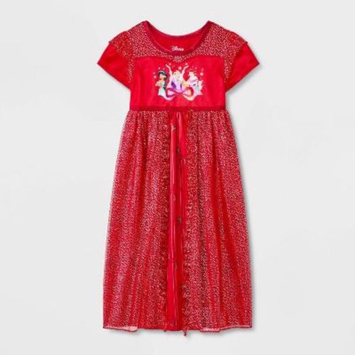 Toddler Girls' Disney Princess Holiday Fantasy NightGown - Red