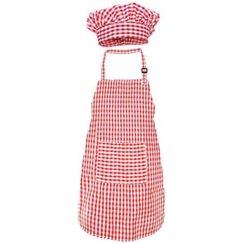 Jennice House Kids Apron and Chef Hat Set, Cute Children Baking Aprons for Cooking Baby Baking Aprons
