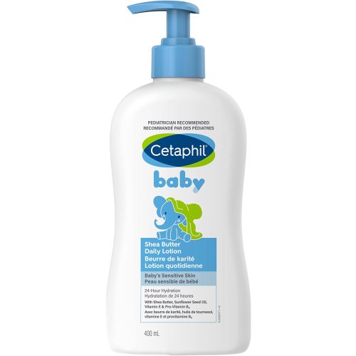 Cetaphil Baby Shea Butter Daily Lotion - 24hr Hydration - Paraben, Colourant and Mineral Oil Free, 400ml Pump