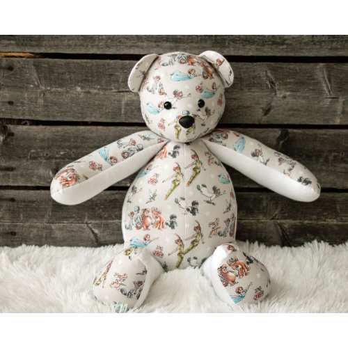 Peter Pan Characters Teddy Bear, Novelty Stuffed Animal, Handmade One of a Kind Gifts for Kids, Custom Made for Peter Pan, Tinkerbell Fan