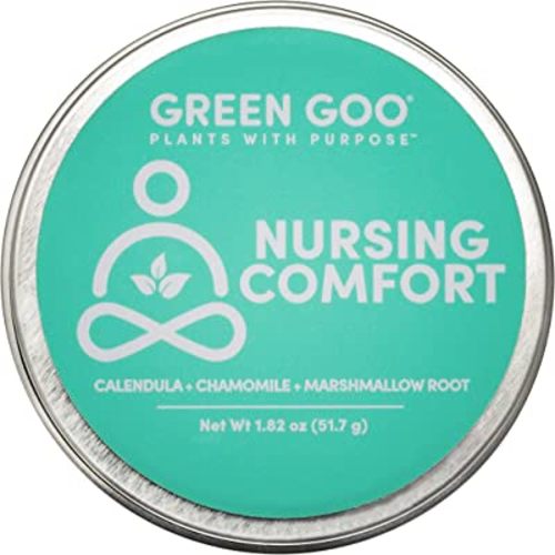 Green Goo All Natural Nursing Comfort Salve for Breastfeeding Cracked and Sore Nipples, 1.82 Ounce Large Tin