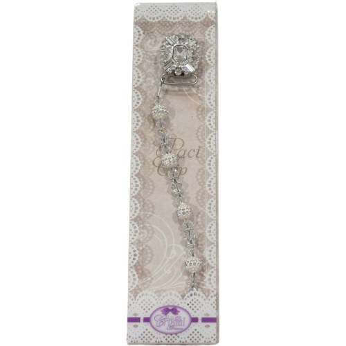 Crystal Beaded Pacifier Clip