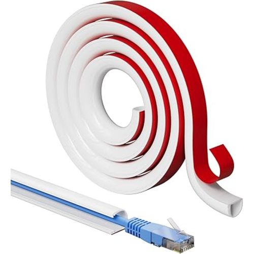 39”Cord Hider for Wall Mounted TV,Adhesive One-Cord Cable Hider for Wall,Cord Covers Raceway Kit for Wires Hider,Flexible Silicone Cable Concealer for Home Office,W 0.54”× H 0.39”