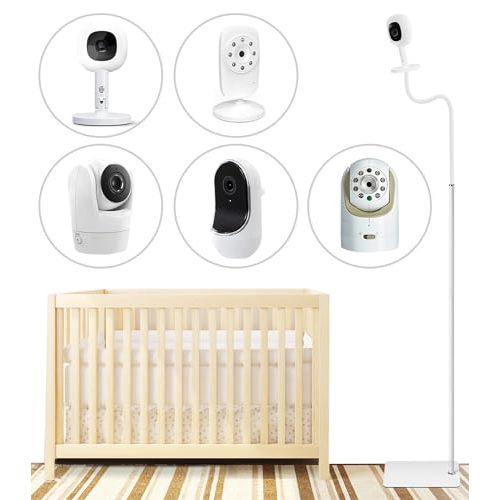 Baby Monitor Floor Stand Compatible with Infant Optics, Nanit Pro, Owlet Cam/Cam 2 Baby Monitor, Adjustable Height 67",Also fit for Cameras with 1/4 Thread Connection,Universal Baby Camera Stand